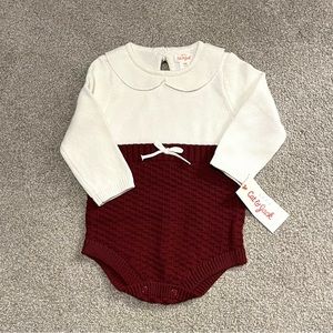 NWT Peter Pan Collar Sweater Romper